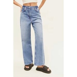 Reformation Wilder High Rise Wide Leg Cropped Jeans size 27